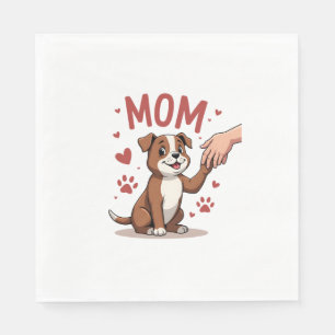 American Bully Mom Cute Dog Mama Funny Women Napkins
