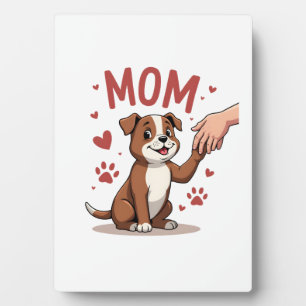 American Bully Mom Cute Dog Mama Funny Women Plaque