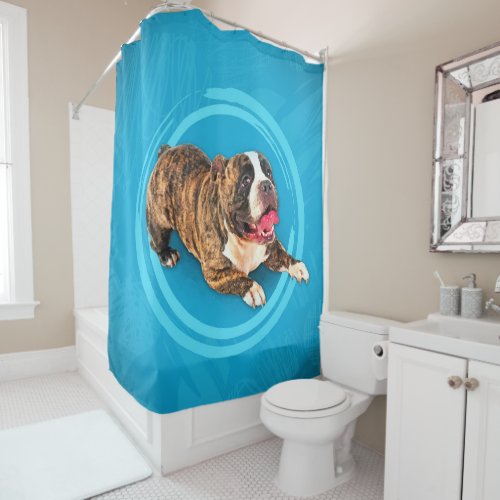 American Bully Puppy Shower Curtain
