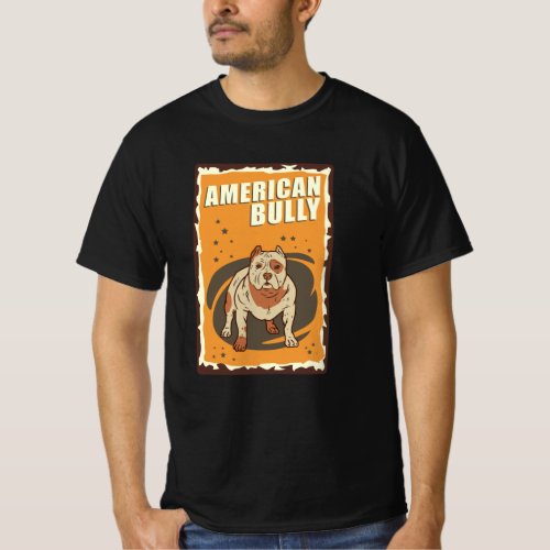 American Bully Retro  Dog Owner American Bullies T_Shirt