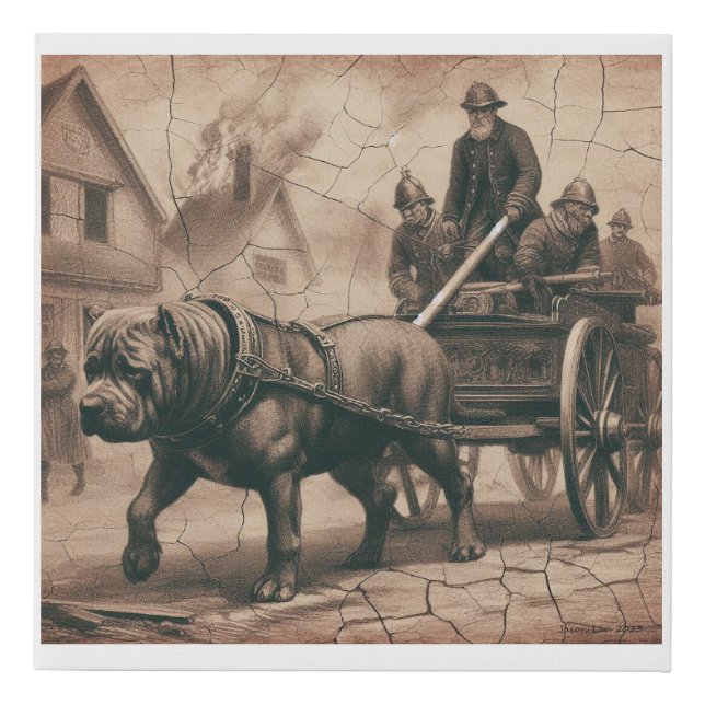 American Bully Vintage Art Faux Canvas Print (Front)