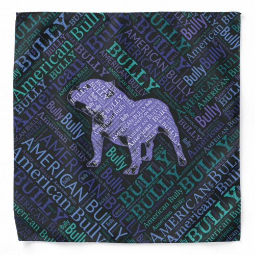 American Bully Word Art Bandana