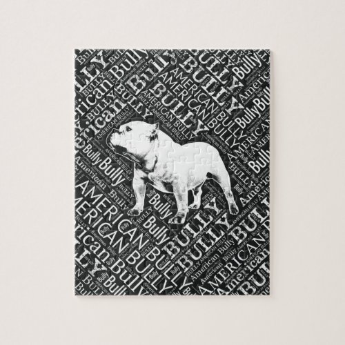 American Bully Word Art Jigsaw Puzzle