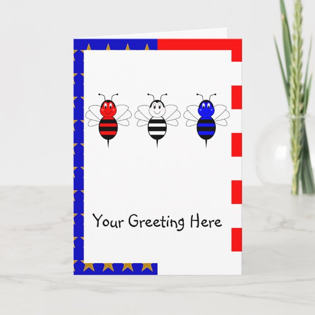 American Bumble Bees Greeting Card (Front)