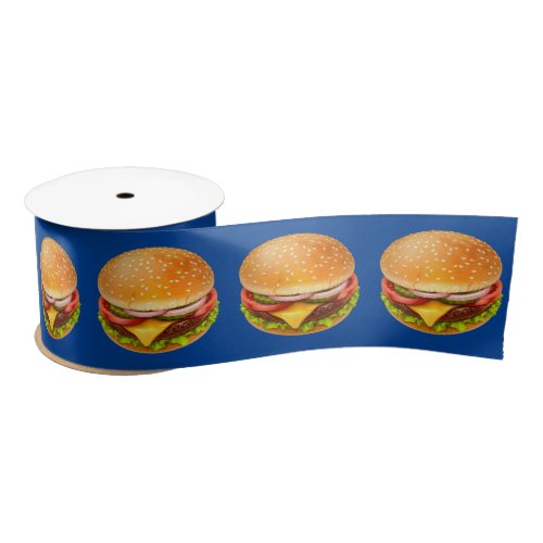 American Burger 3 inch Satin Ribbon