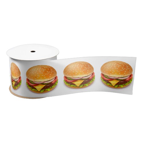 American Burger 3 inch Satin Ribbon