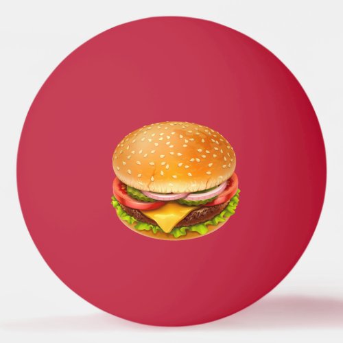 American Burger Glow In The Dark Ping Pong Ball