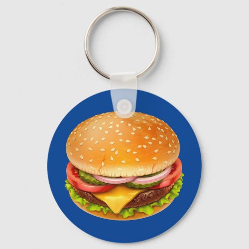 American Burger Keychain