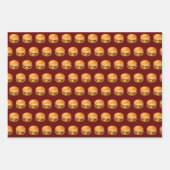 American Burger Pattern Wrapping Paper Sheet Set (Front 3)