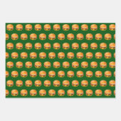American Burger Pattern Wrapping Paper Sheet Set (Front 2)