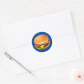 American Burger Round Stickers (Envelope)
