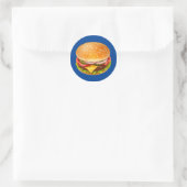 American Burger Round Stickers (Bag)