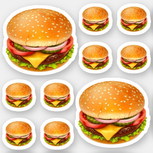 American Burger Vinyl Sticker