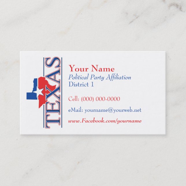American Business Cards - Texas (Front)
