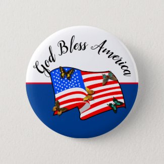 Patriotic USA Flag Personalized Pins