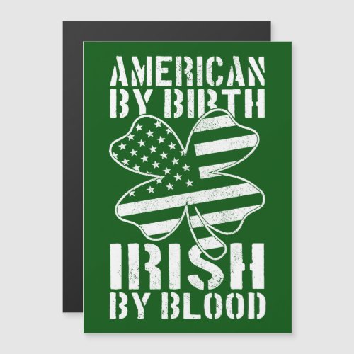 American By Birth Irish By Blood Irish US Flag