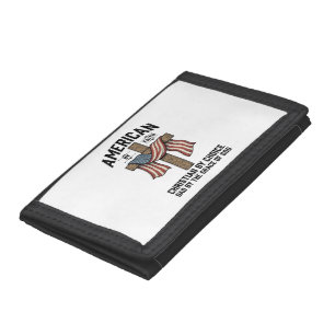 American by Faith Christian Dad Patriotic Cross Sh Trifold Wallet