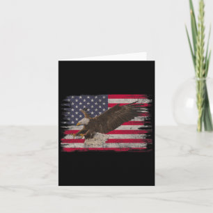 American Byld Eagle 4th Of July Us Flag Patriotic  Card