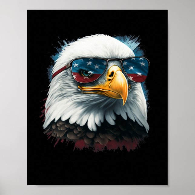 American Byld Eagle Usa Flag Shirt 4th Of July Eag Poster (Front)