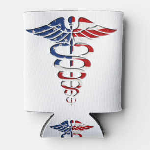 American Caduceus Can Cooler