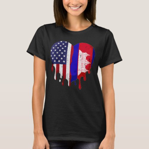 American Cambodian Heritage Month Cambodia Flag He T_Shirt