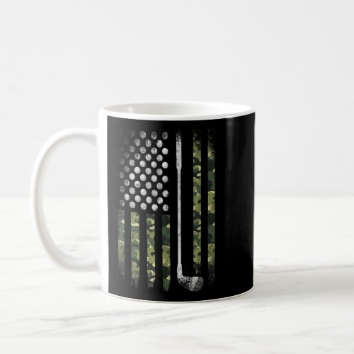 American Camo Flag Golf For Golfer  Coffee Mug