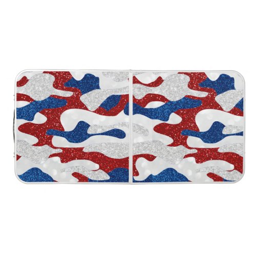 American Camo July 4th Glitter Beer Pong Table