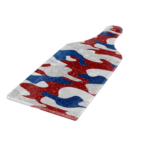 American Camo July 4th Glitter Cutting Board