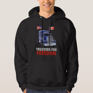 American Canada Flag Freedom Convoy 2022 TRUCKER D Hoodie