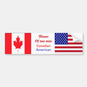 American-canadian bumper stickers