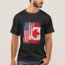 American Canadian Flag America Canada Patriotic T-Shirt