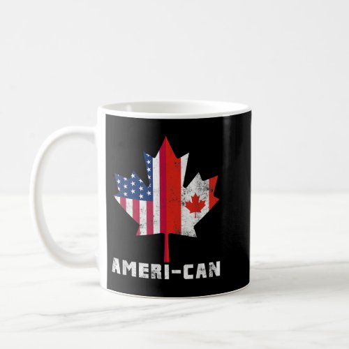 American Canadian Flag America Canada Patriotic Te Coffee Mug