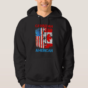 American Canadian Flag  America Usa Canada Patriot Hoodie