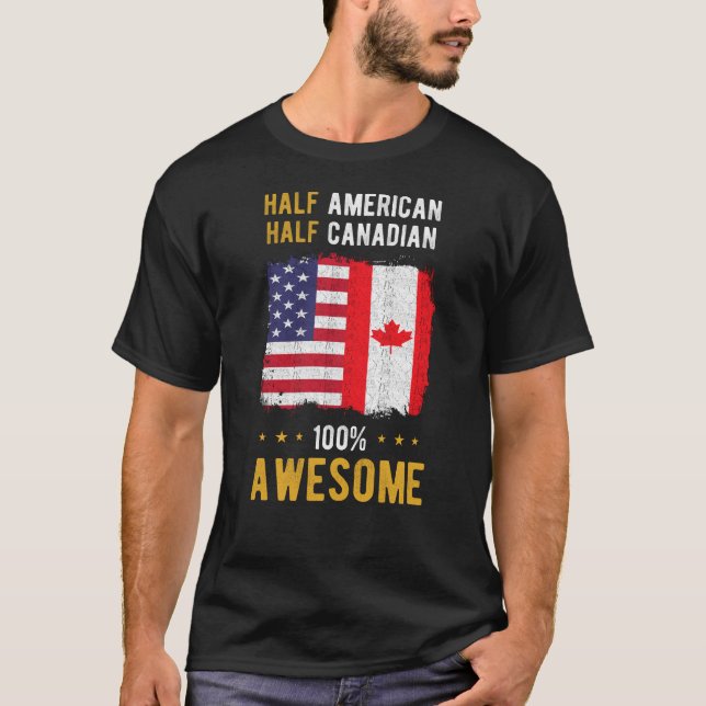 American Canadian Flag T-Shirt (Front)