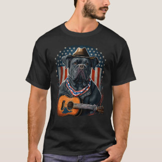American Cane Corso Guitar USA County Music T-Shirt
