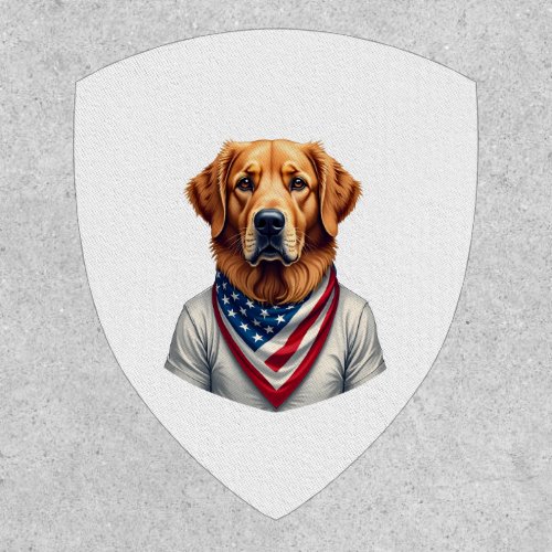 American Canine Golden Retriever Vintage Tee Patch