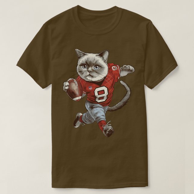 American  Cat Player T-Shirt (Design Front)