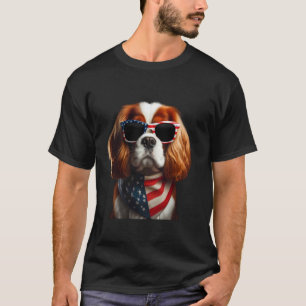 American Cavalier King Charles Spaniel Dog 4th Of T-Shirt