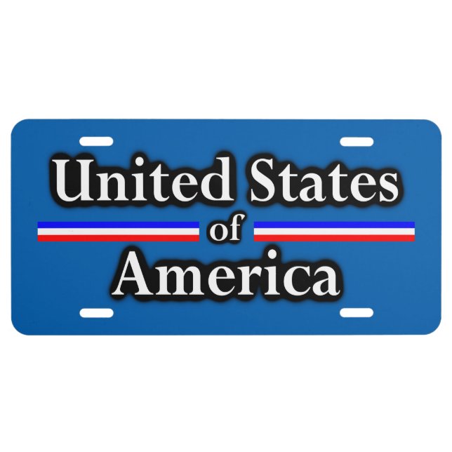 American Celebration United States of America License Plate (Front)