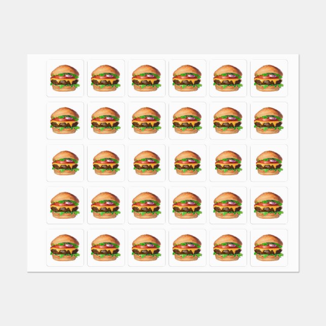 American Cheeseburger Labels (Sheet)