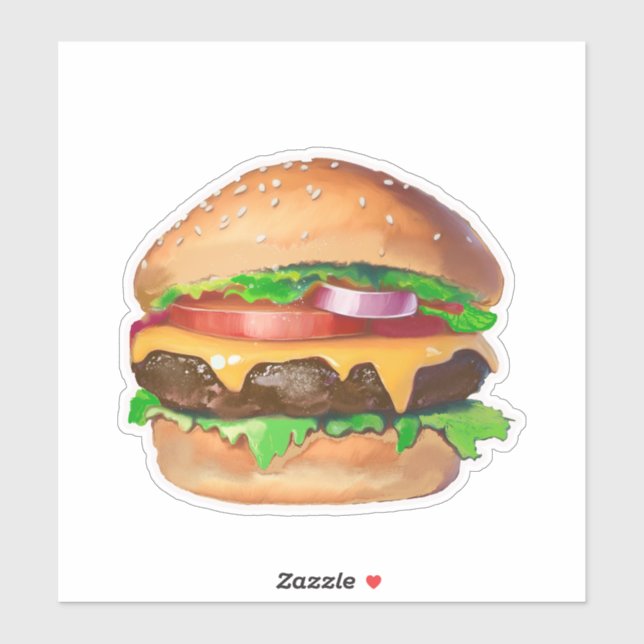 American Cheeseburger Sticker (Sheet)