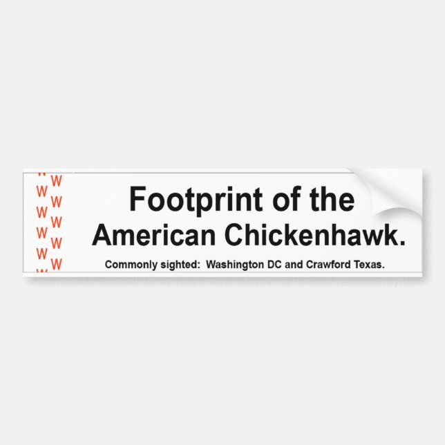 American Chickenhawk Bumper Sticker (Front)