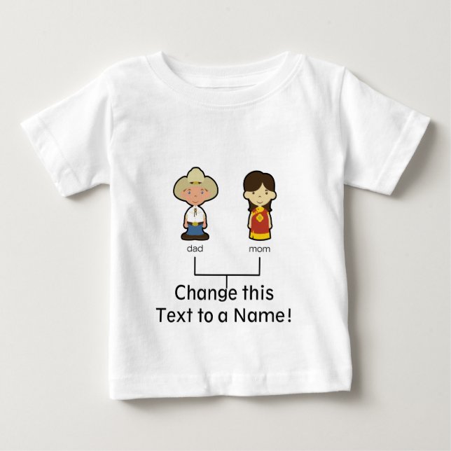 American/Chinese Baby Family Tee - Customize This! (Front)