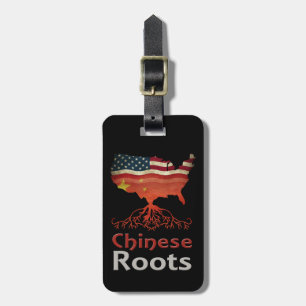 American Chinese Roots Luggage Tag Template