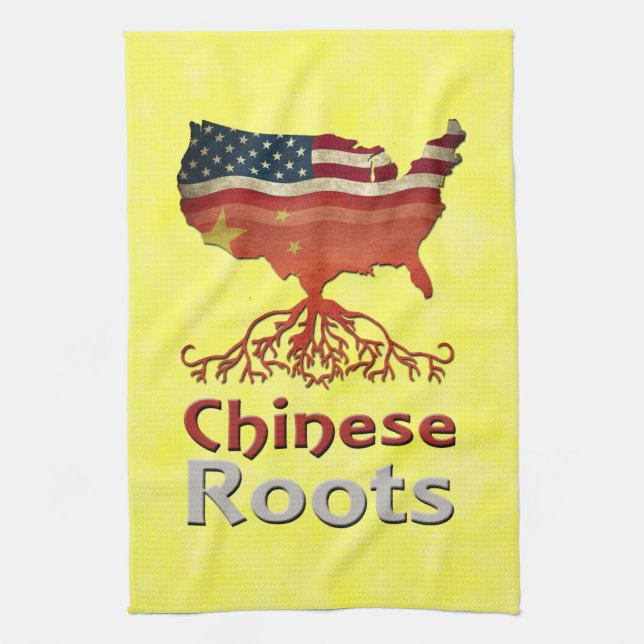 American Chinese Roots   Towel (Vertical)