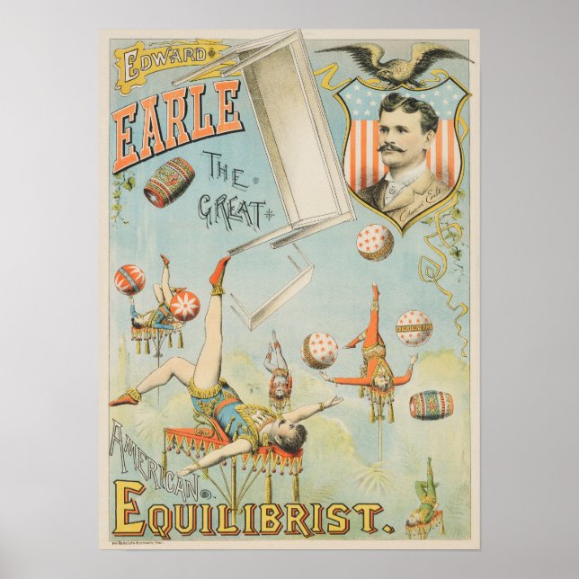 American Circus Performer Edward Earle Poster (Front)
