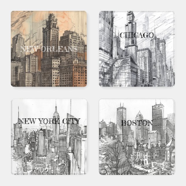 American Cities Coaster Set (Set)