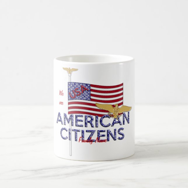 American Citizen Glittered Coffee Mug (Center)