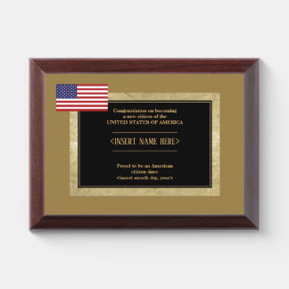 American Citizenship Award Plaque