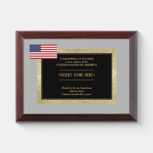 American Citizenship Award Plaque (Horizontal)